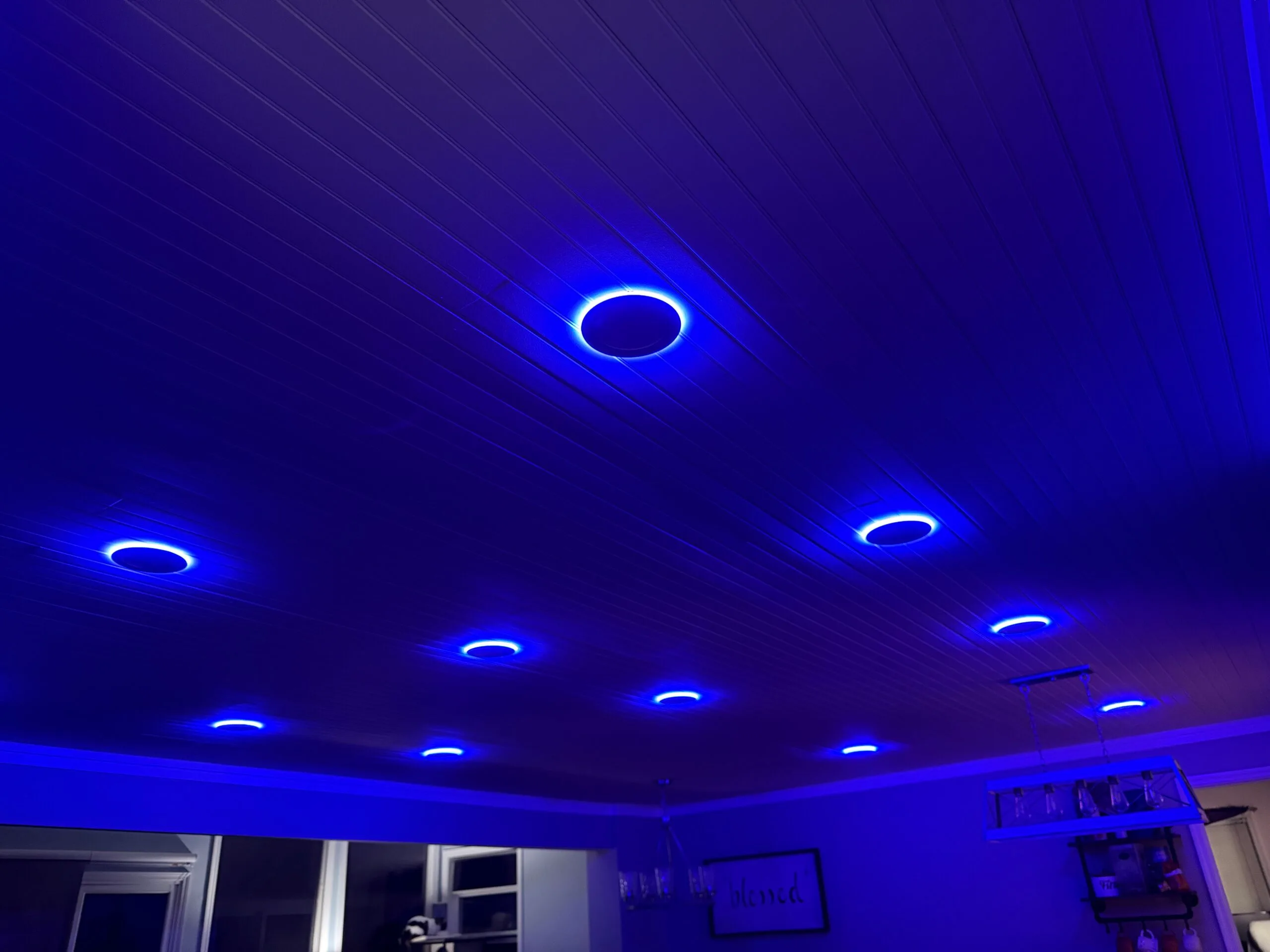 Lumary recessed lights blue ambiance