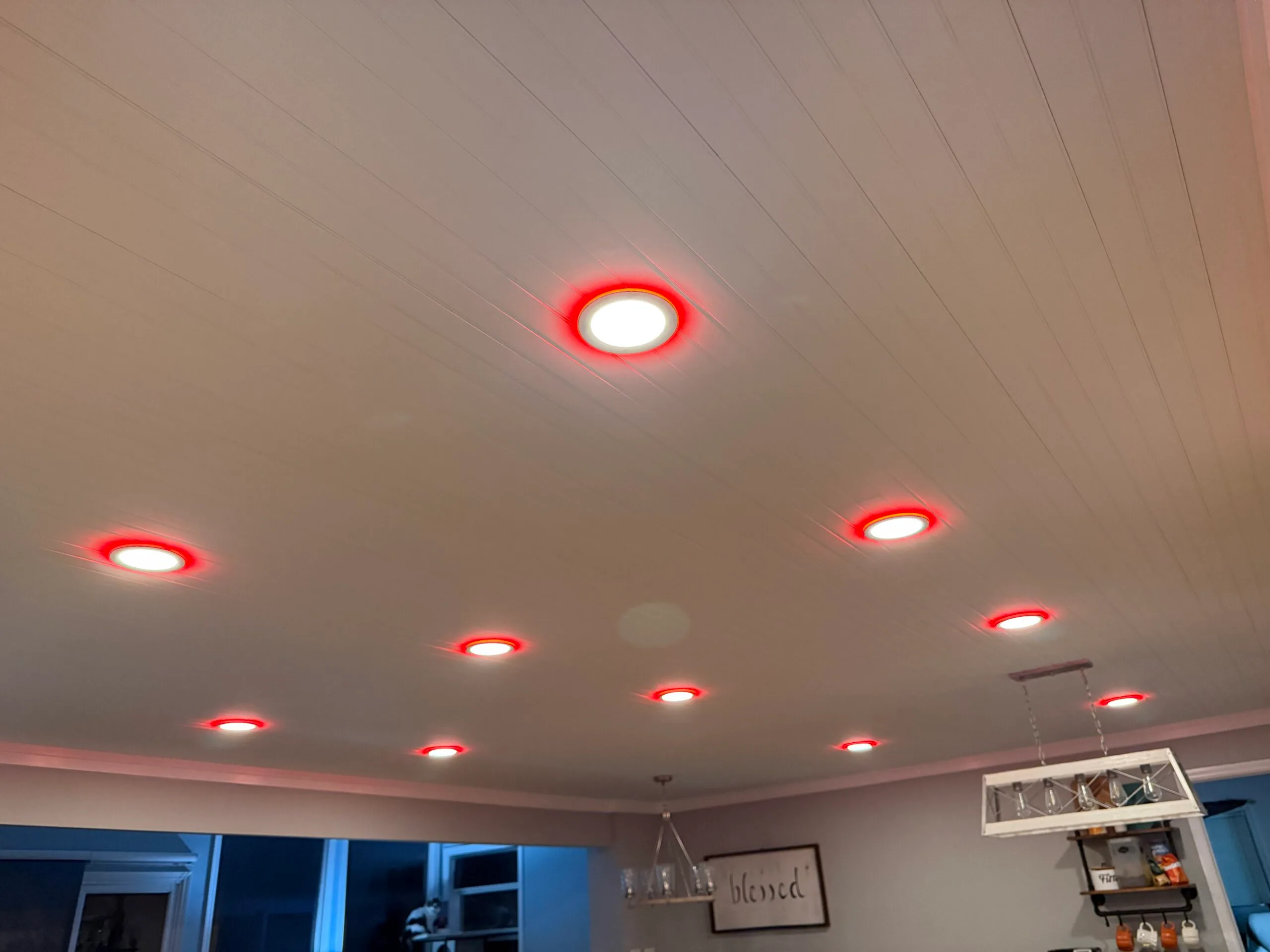 Lumary smart recessed lighting red accent mode