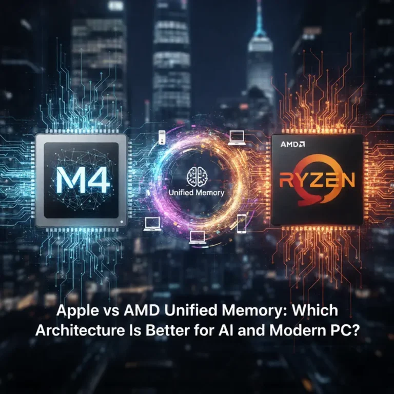 Apple vs AMD unified memory comparison for AI and modern PCs 2026