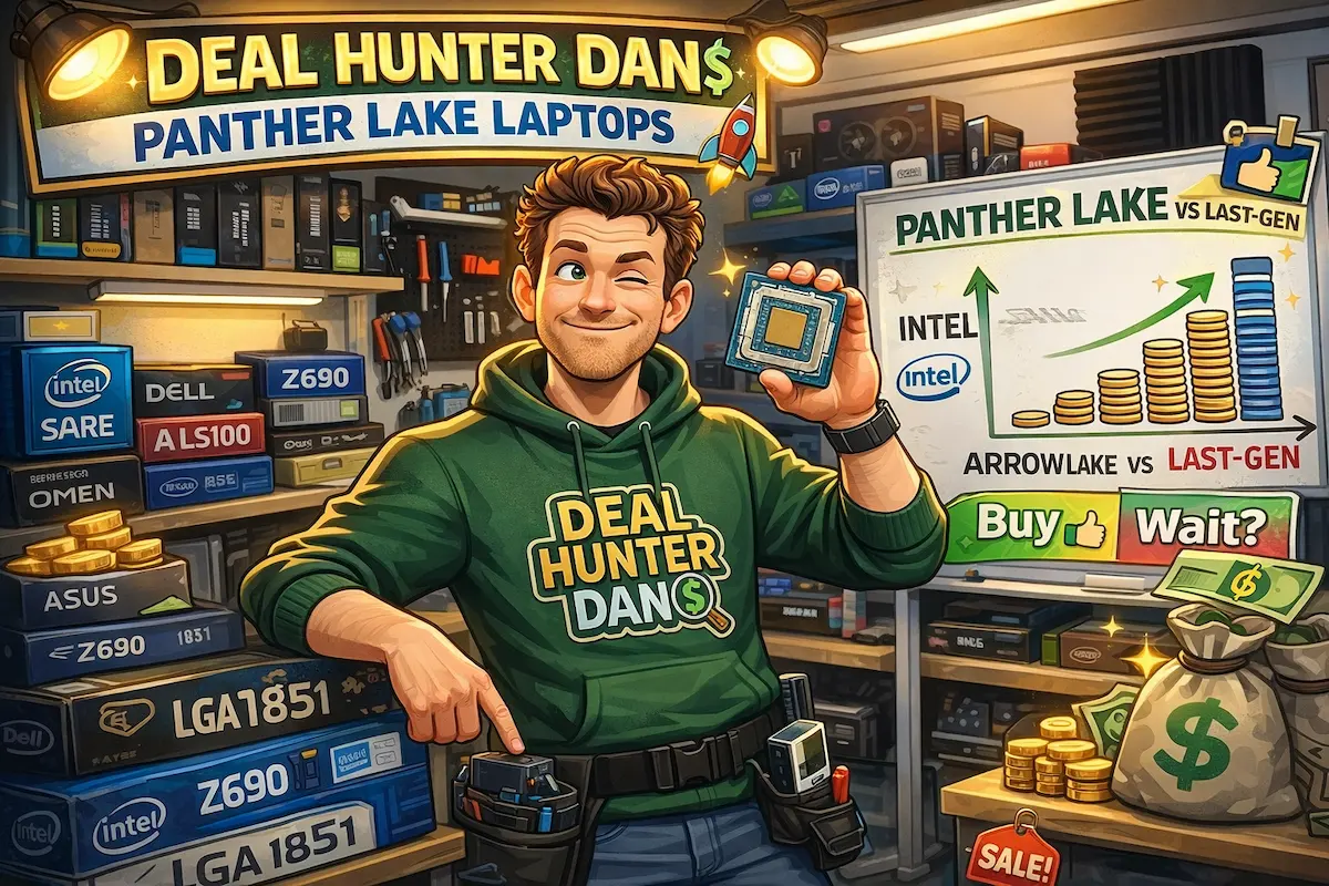 Deal Hunter Dan analyzing Panther Lake laptops and helping decide whether to buy or wait