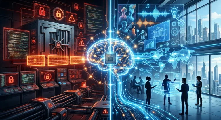 AI system split between restricted security control and open global innovation