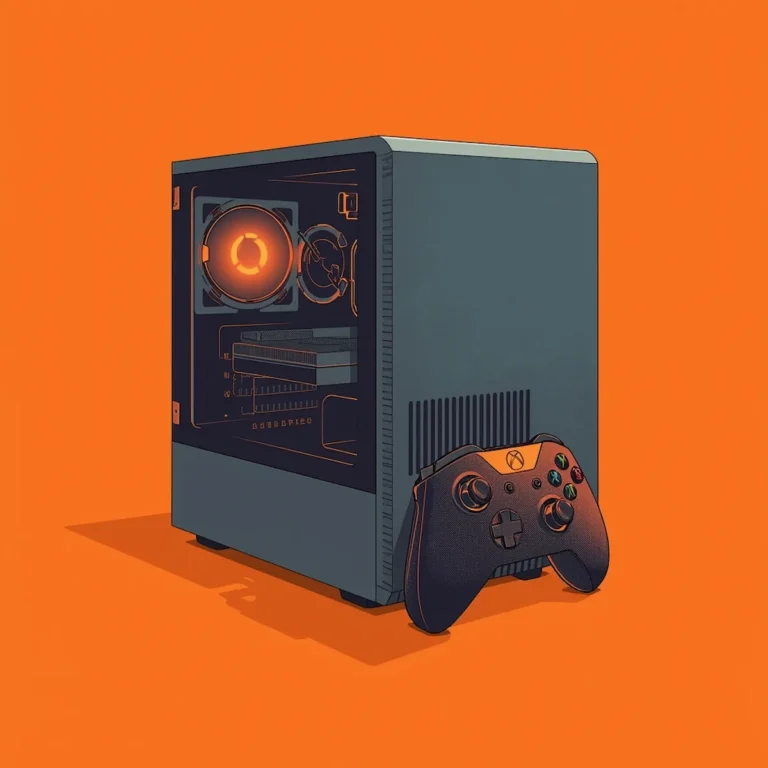 Xbox gaming PC hybrid concept with controller, representing Microsoft’s shift toward console and PC gaming over cloud-first strategy