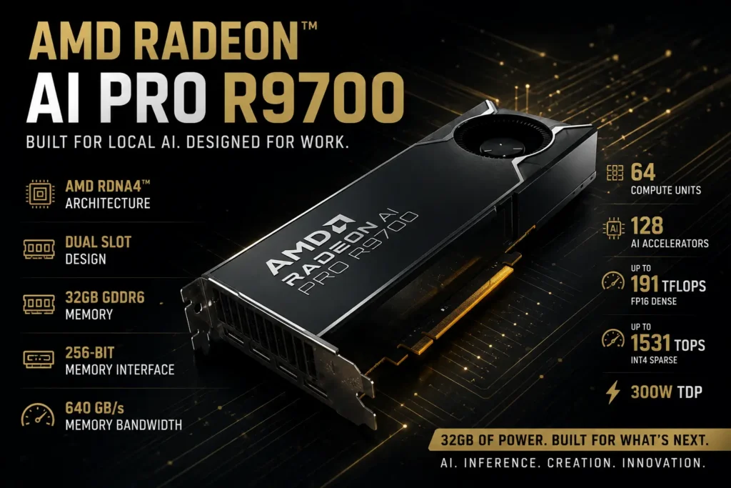 AMD Radeon AI Pro R9700 and R9600 Bring 32GB VRAM to Local AI Workstations