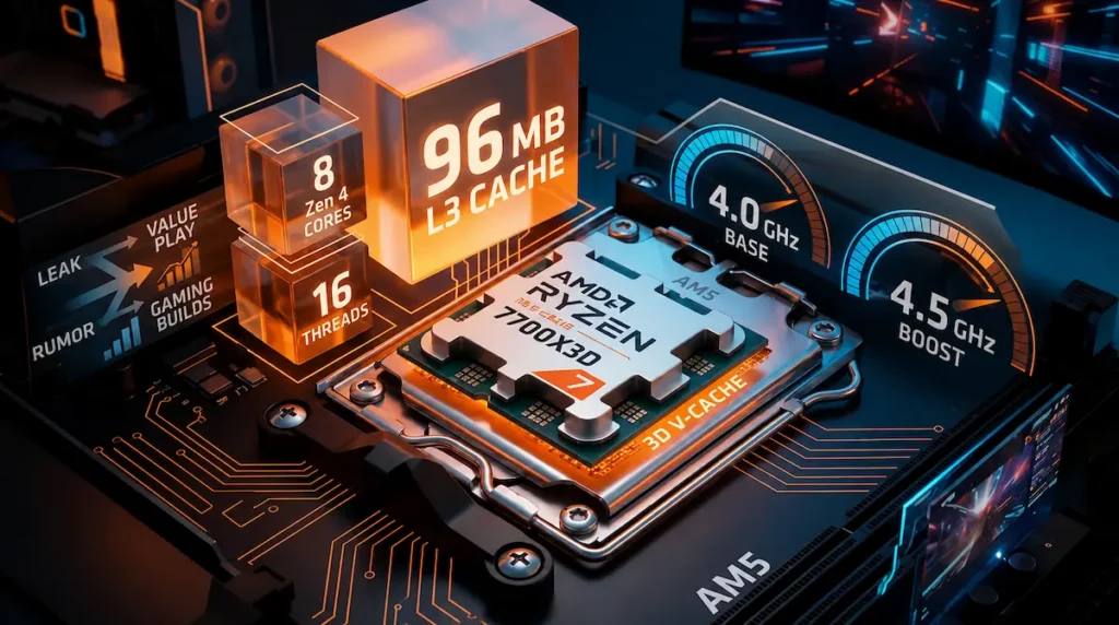 AMD Ryzen 7 7700X3D Leak Points to a Cheaper AM5 Gaming CPU With Full 3D V-Cache