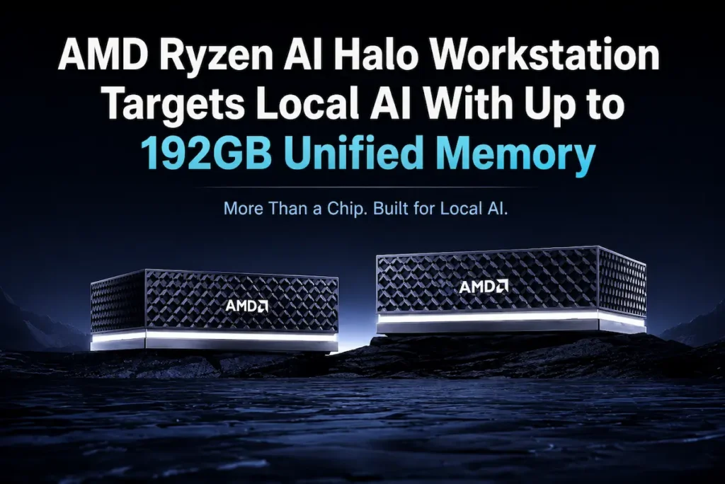 AMD Ryzen AI Halo Workstation Targets Local AI With Up to 192GB Unified Memory
