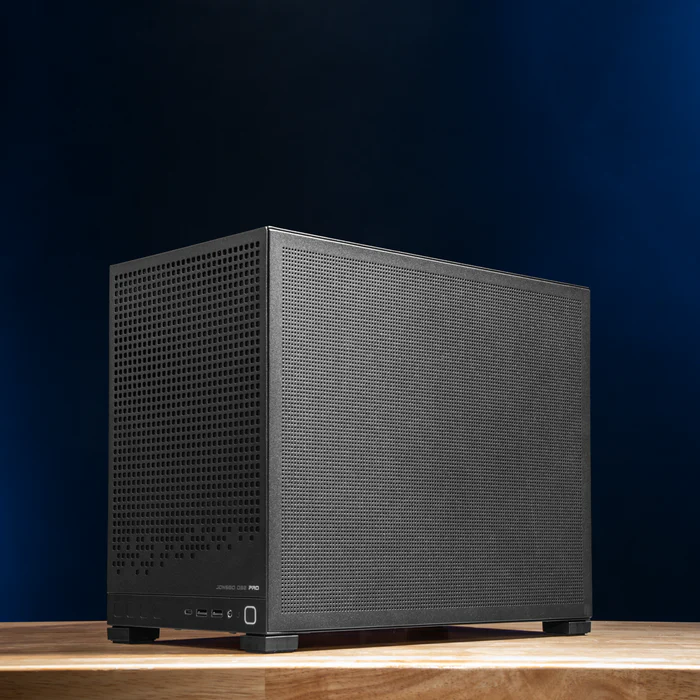 Steamroller prebuilt gaming PC desktop tower with SteamOS interface on monitor