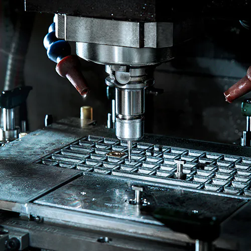 Industrial CNC milling machine manufacturing unibody aluminum chassis