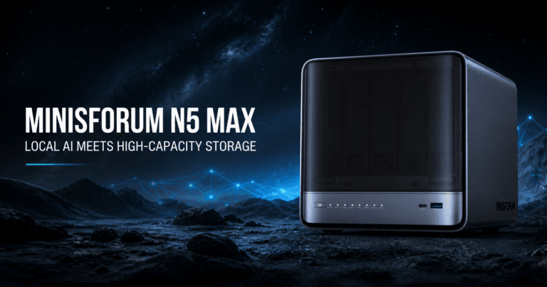 Minisforum N5 Max AI NAS with local AI and high-capacity storage