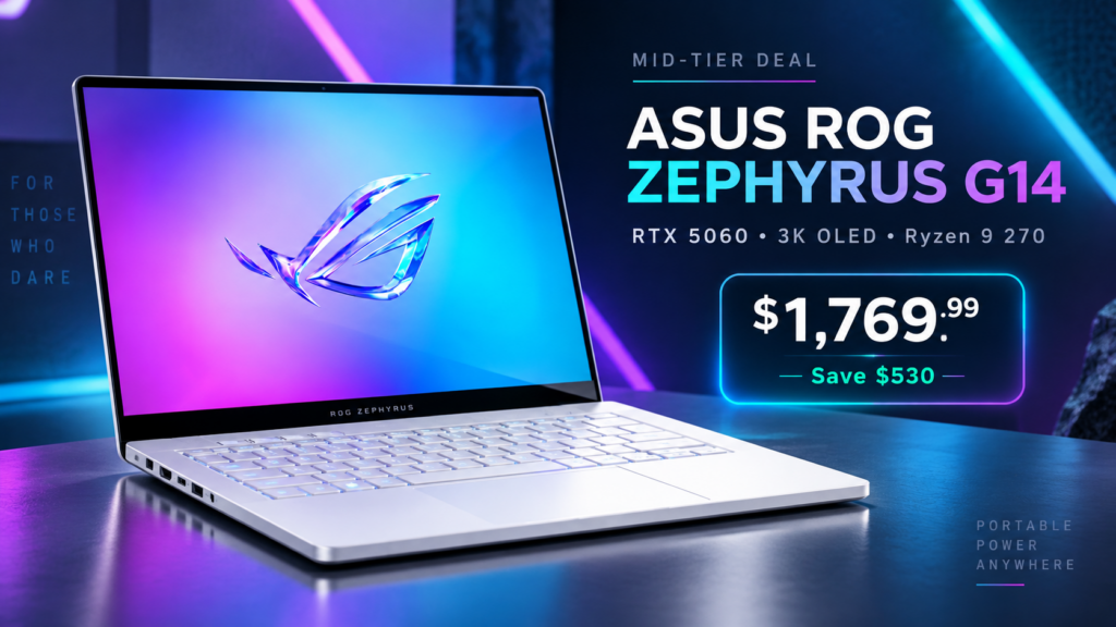 Mid-Tier Deal: ASUS ROG Zephyrus G14 Packs RTX 5060 and 3K OLED for $1,769